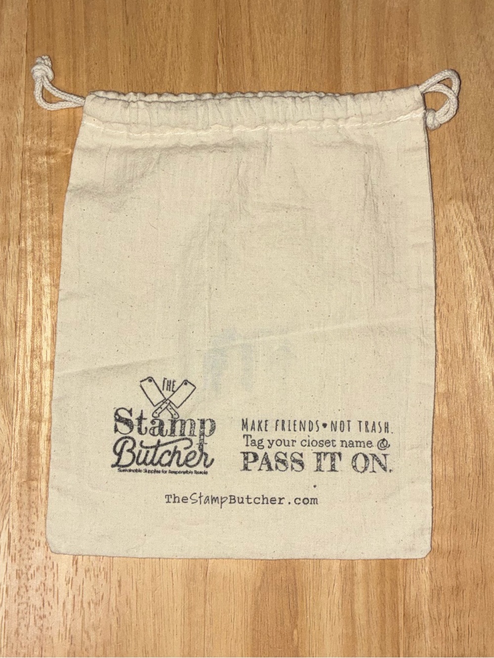 The Stamp Butcher Cotton Drawstring Bag – Reusable Reseller / Gift Pouch